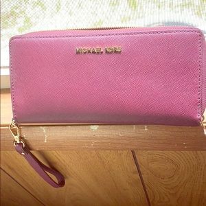Authentic MK large wristlet wallet
